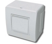 ДКС Коробка в сборе с выключателем, белая (10002)
