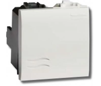 ДКС Выключатель типа кнопка Brava 2 модуля белый (76022B)