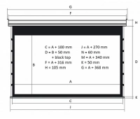 Настенно-потолочные экраны с электроприводом Kauber BLTBT.169.280.MPERFW.CIN