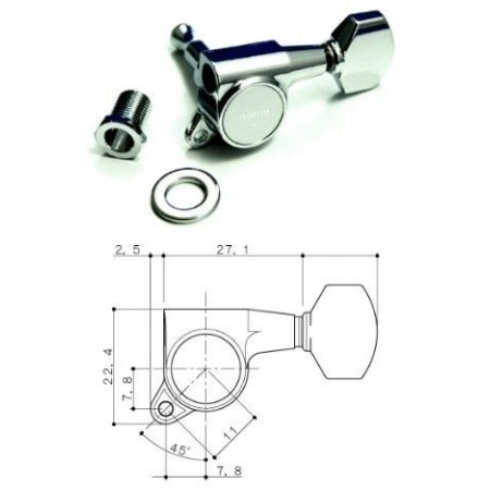 Колки 6 в линию GOTOH SG381-07-С-(L6)