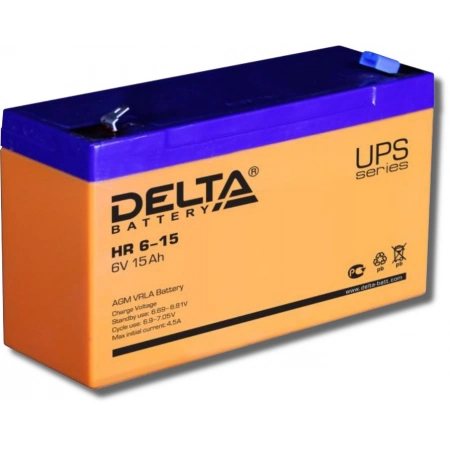 Аккумулятор герметичный свинцово-кислотный Delta Delta HR 6-15