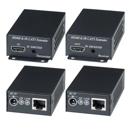 Комплект для передачи HDMI-сигнала с ИК-повторителем SC&T HE02EI