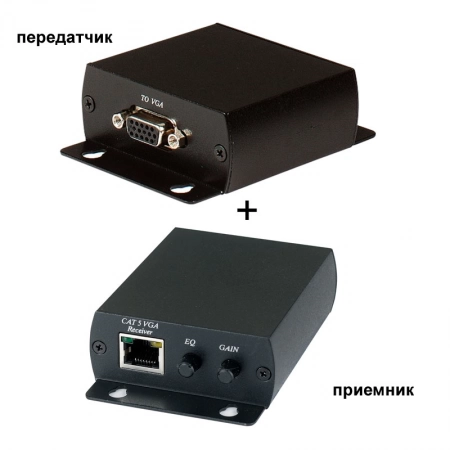 Комплект активный приемник + активный передатчик VGA-видеосигнала SC&T TTA111VGA