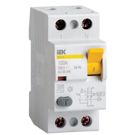 Автоматический выключатель дифференциальный (УЗО) IEK ВД1-63 2Р 25А 30мА (MDV10-2-025-030)