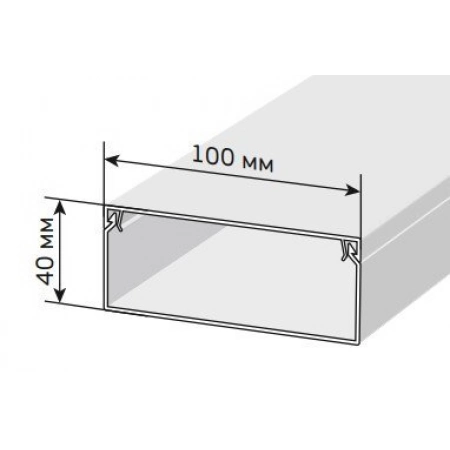 Кабель-канал с двойным замком белый 100х40 Промрукав Короб 100х40 (Промрукав)