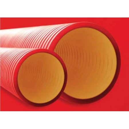 Труба жесткая двустенная для кабельной канализации ДКС Труба жесткая двустенная D=125, цвет красный (160912)