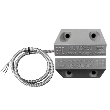 Извещатель охранный точечный магнитоконтактный, кабель в металлорукаве Магнито-Контакт ИО 102-50 Б2П (3)