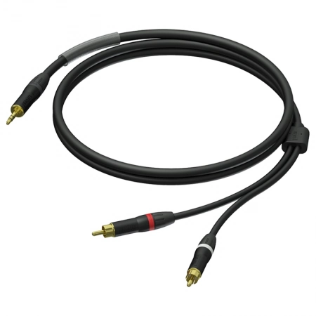 Аудиокабель miniJack 3,5 мм стерео (вилка) – 2х RCA (вилка), гибкий, UltraFlex™ Procab PRA711/1.5