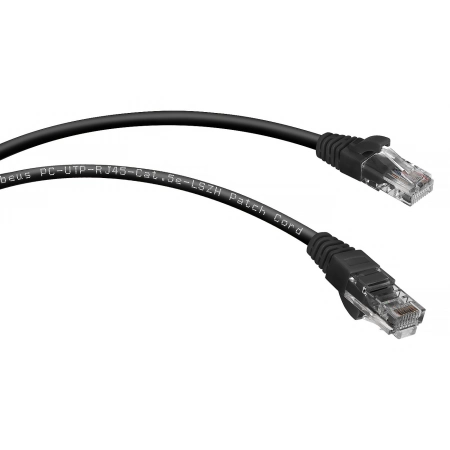 Патч-корд медный CABEUS PC-UTP-RJ45-Cat.5e-0.15m-BK-LSZH (9534c)