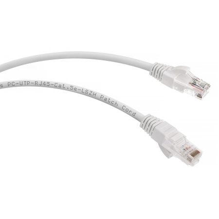 Патч-корд медный CABEUS PC-UTP-RJ45-Cat.5e-1.5m-WH-LSZH (9490c)