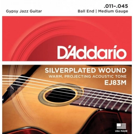 Струны для акустической гитары типа Selmer (Gypsy guitar) DAddario EJ83M